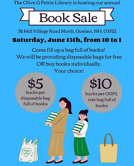 Book Sale at the library Saturday 6/13
