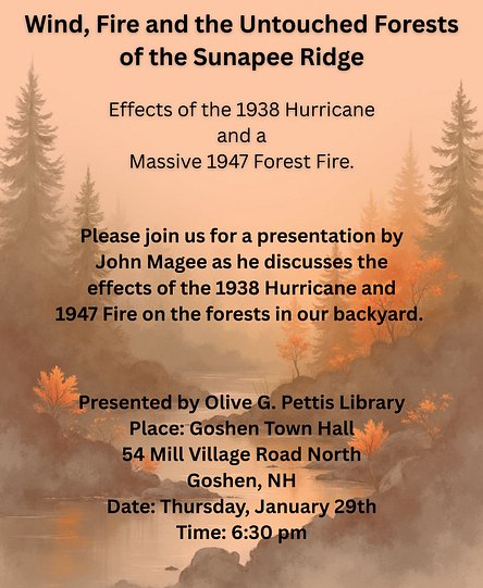 Wind, Fire and the Untouched Forests of the Sunapee Ridge the Effects of the 1938 Hurricane and a Massive 1947 Forest Fire. (1)