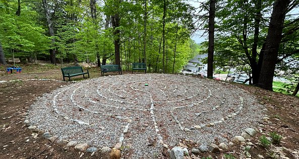 to watch the building of our labyrinth from start to finish click on the photo